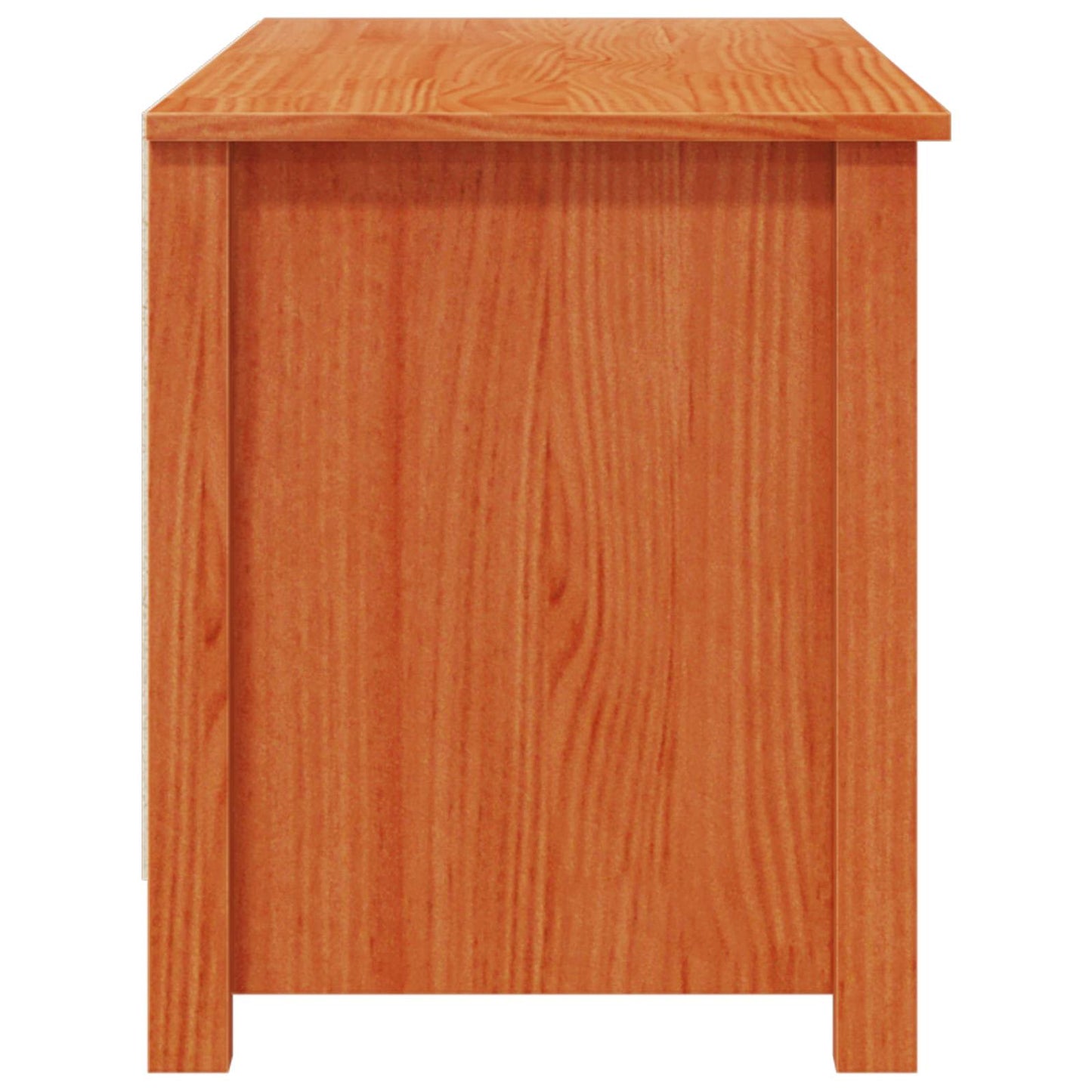 Skříň Na Obuv Voskově Hnědá 110 X 38 X 45,5 Cm Masivní Borovice