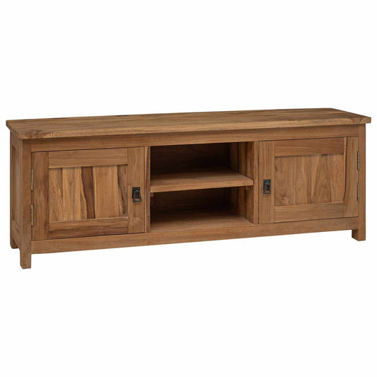 Tv Stolek 110 X 30 X 40 Cm Přírodní Pevné Teakové Dřevo