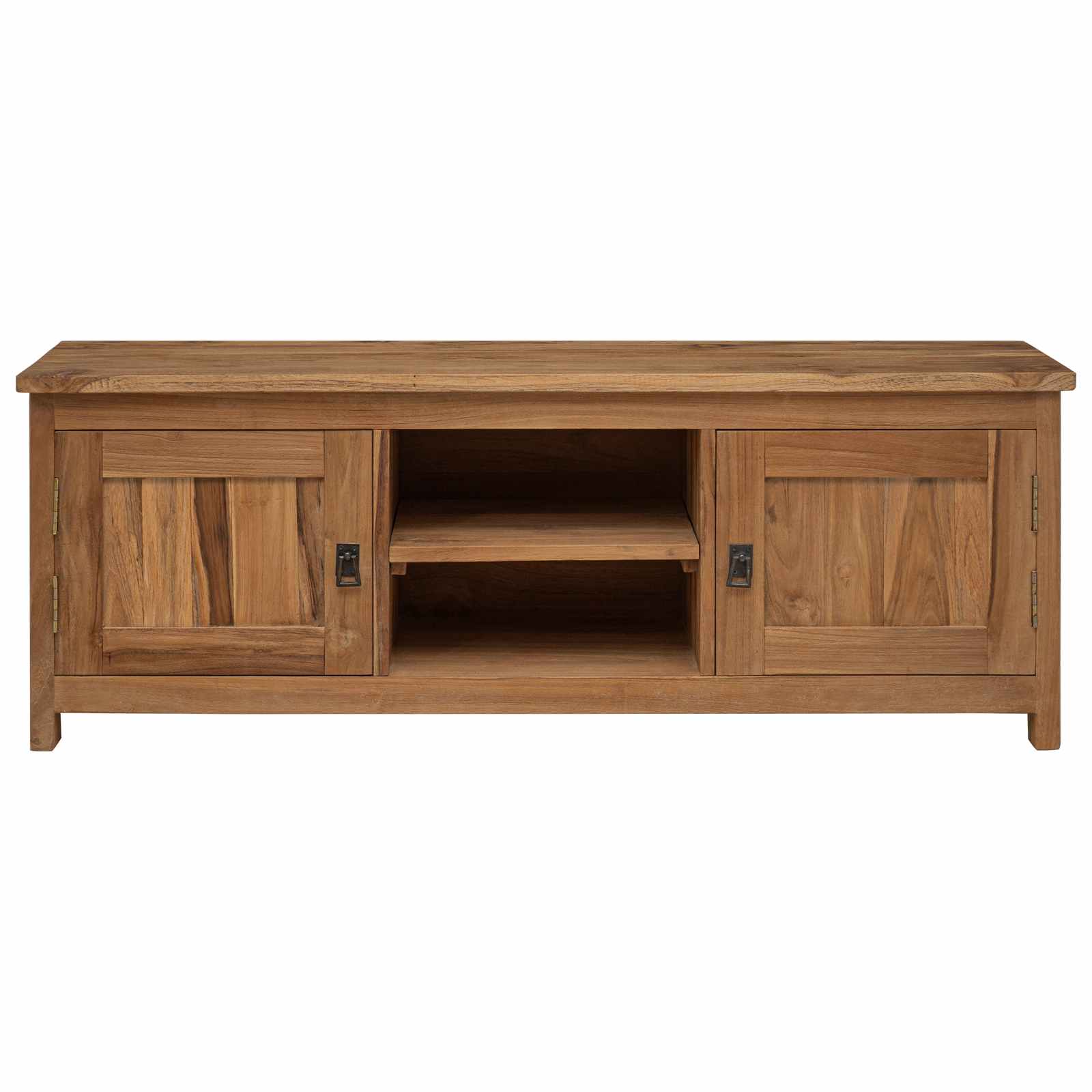 Tv Stolek 110 X 30 X 40 Cm Přírodní Pevné Teakové Dřevo