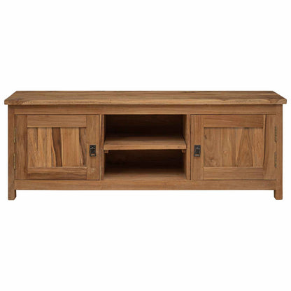 Tv Stolek 110 X 30 X 40 Cm Přírodní Pevné Teakové Dřevo