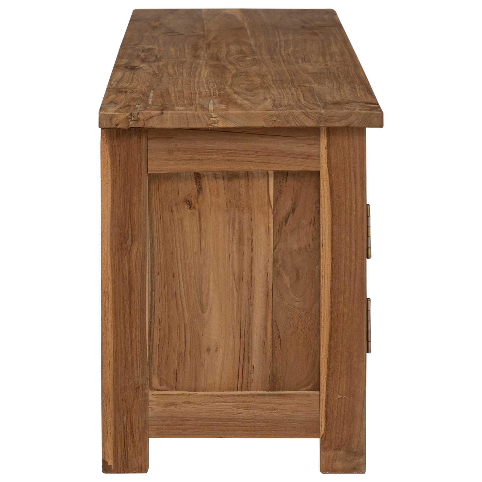 Tv Stolek 110 X 30 X 40 Cm Přírodní Pevné Teakové Dřevo