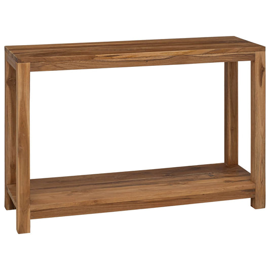 Konzolový Stolek Přírodní 110 X 35 X 75 Cm Pevné Teakové Dřevo
