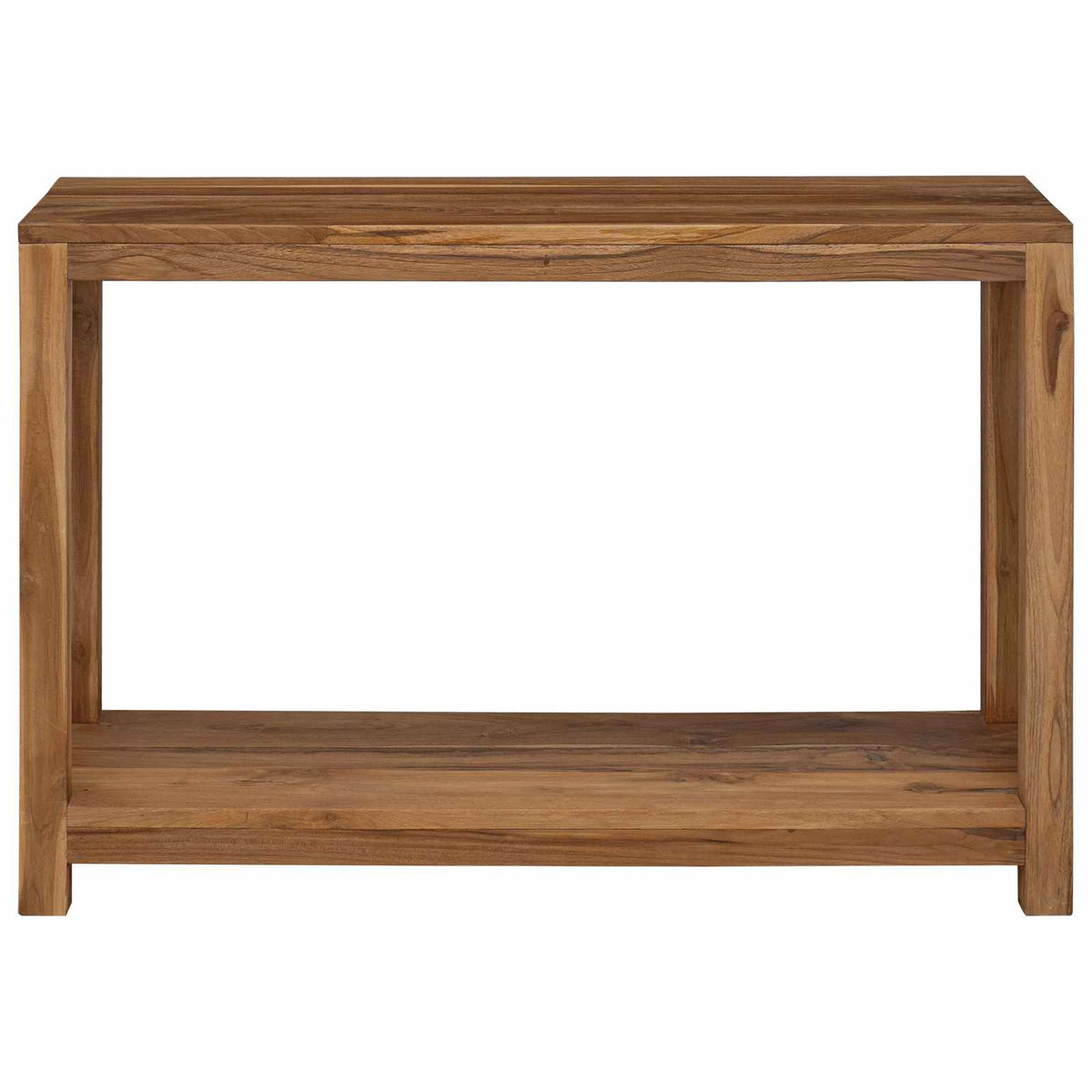 Konzolový Stolek Přírodní 110 X 35 X 75 Cm Pevné Teakové Dřevo