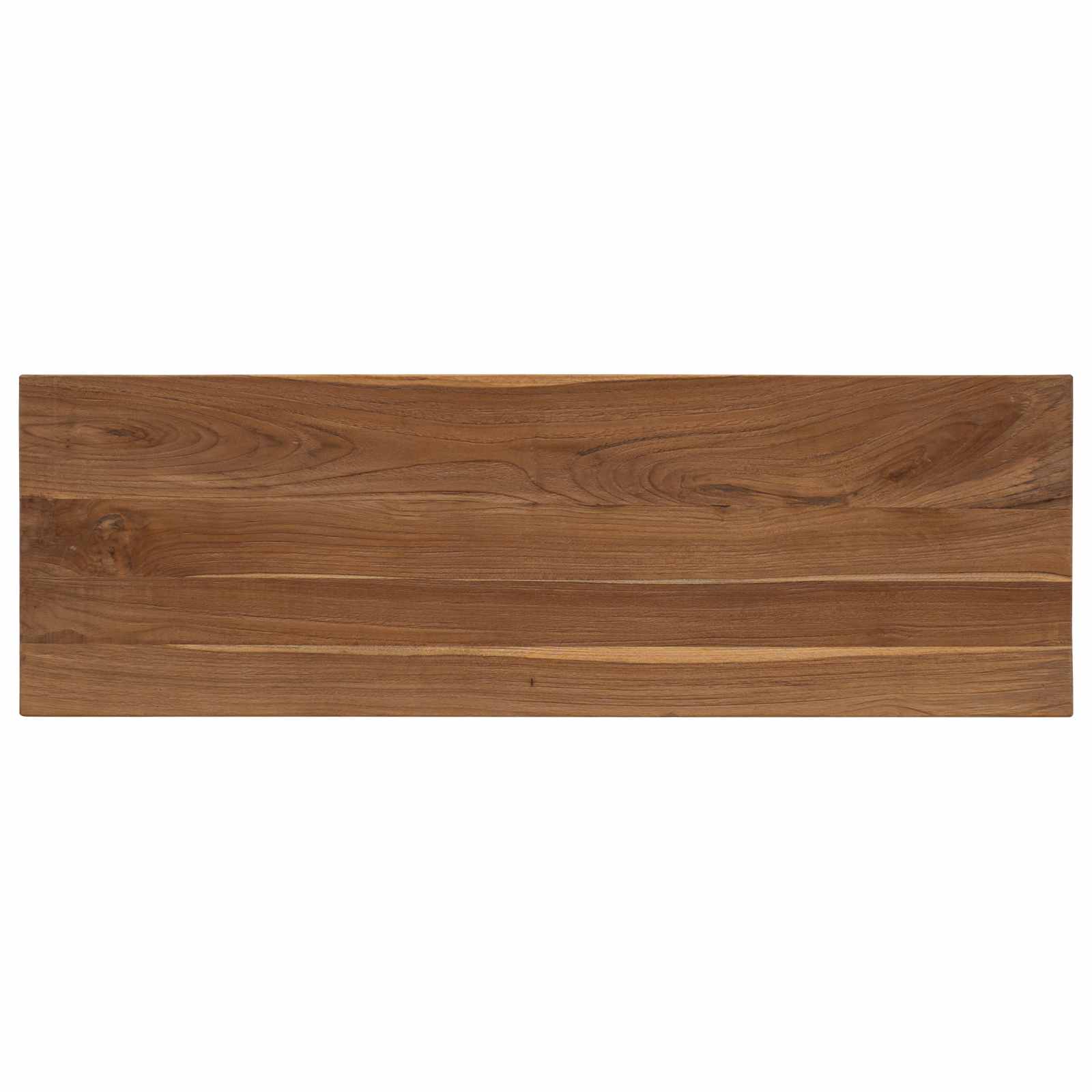 Konzolový Stolek Přírodní 110 X 35 X 75 Cm Pevné Teakové Dřevo