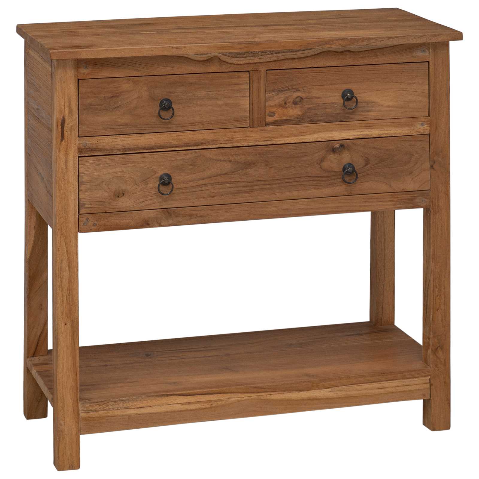 Servírovací Skříň Přírodní 79 X 35 X 80 Cm Pevné Teakové Dřevo
