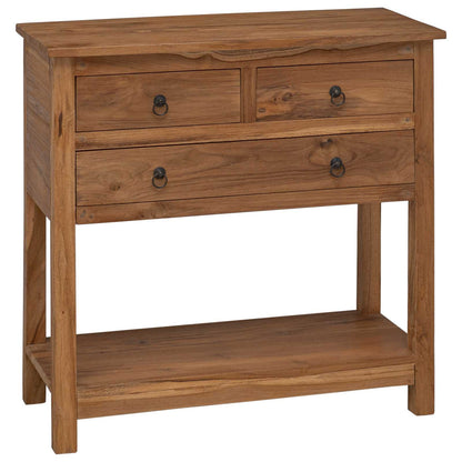 Servírovací Skříň Přírodní 79 X 35 X 80 Cm Pevné Teakové Dřevo