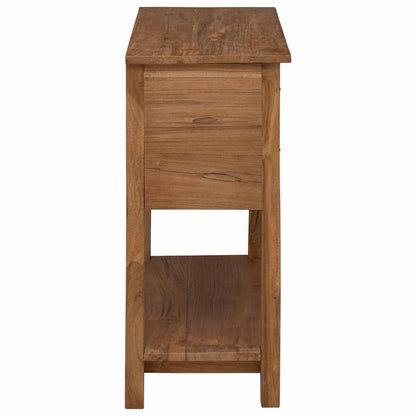 Servírovací Skříň Přírodní 79 X 35 X 80 Cm Pevné Teakové Dřevo