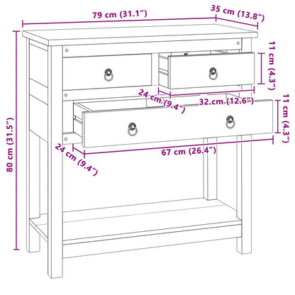 Servírovací Skříň Přírodní 79 X 35 X 80 Cm Pevné Teakové Dřevo