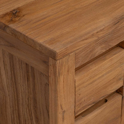 Tv Stolek 110 X 30 X 40 Cm Přírodní Pevné Teakové Dřevo
