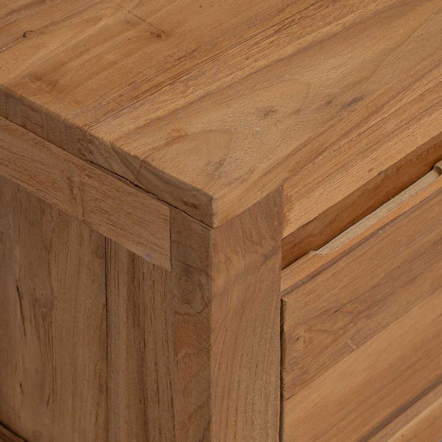 Televizní Skříň 110 X 30 X 35 Cm Přírodní Pevné Teakové Dřevo