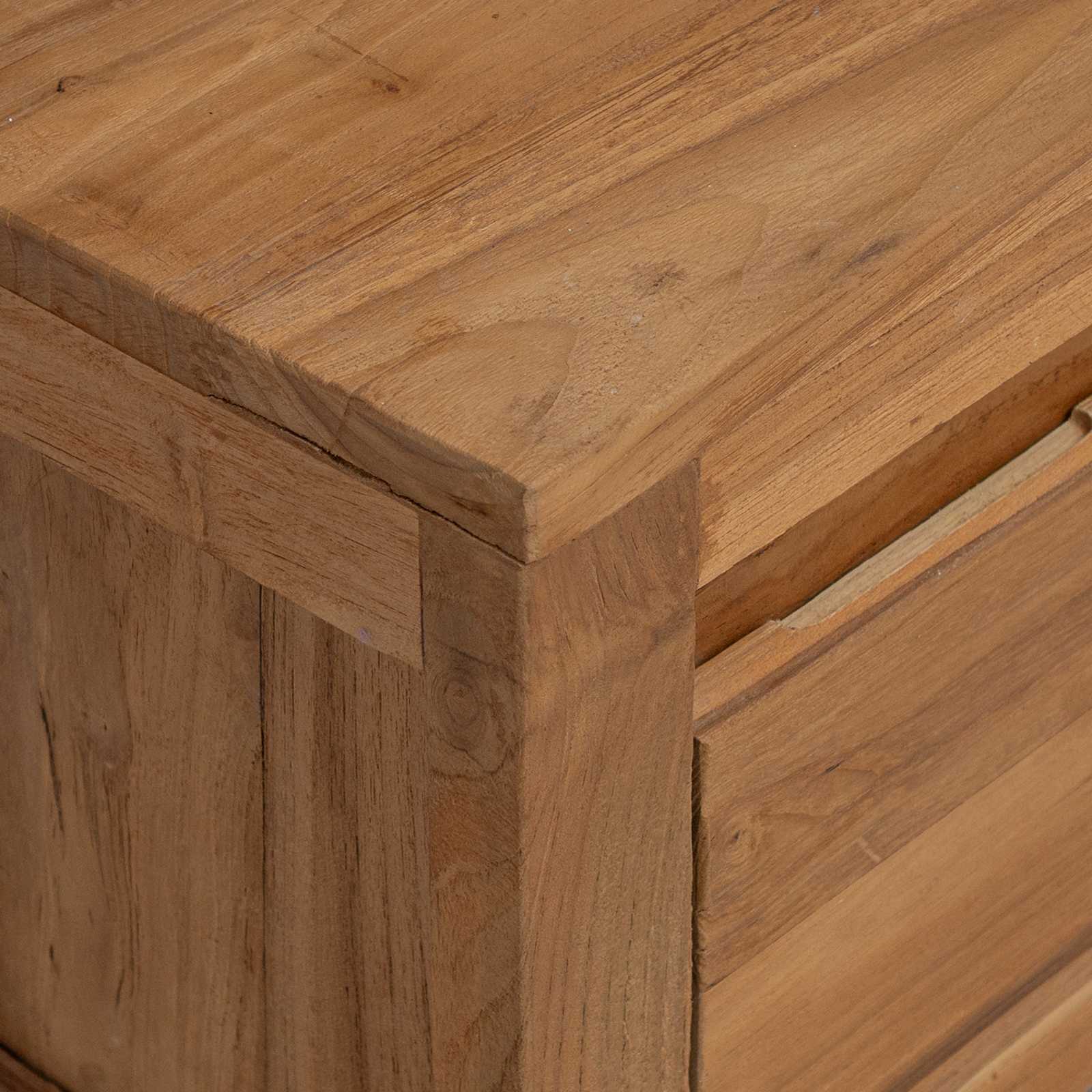 Televizní Skříň 110 X 30 X 35 Cm Přírodní Pevné Teakové Dřevo