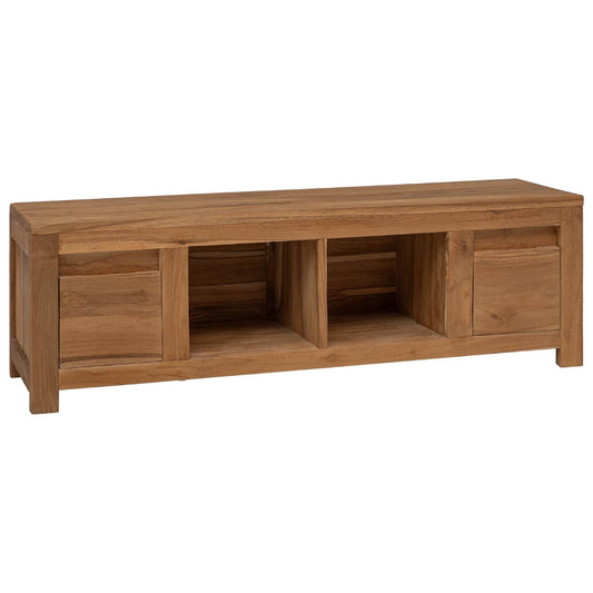 Televizní Skříň 110 X 30 X 35 Cm Přírodní Pevné Teakové Dřevo