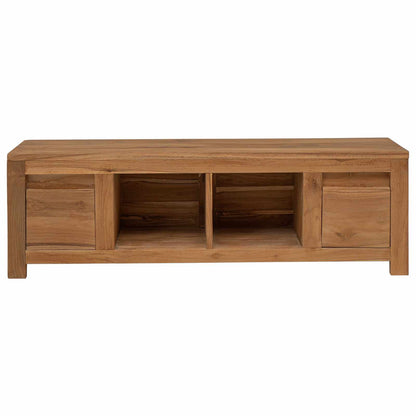 Televizní Skříň 110 X 30 X 35 Cm Přírodní Pevné Teakové Dřevo