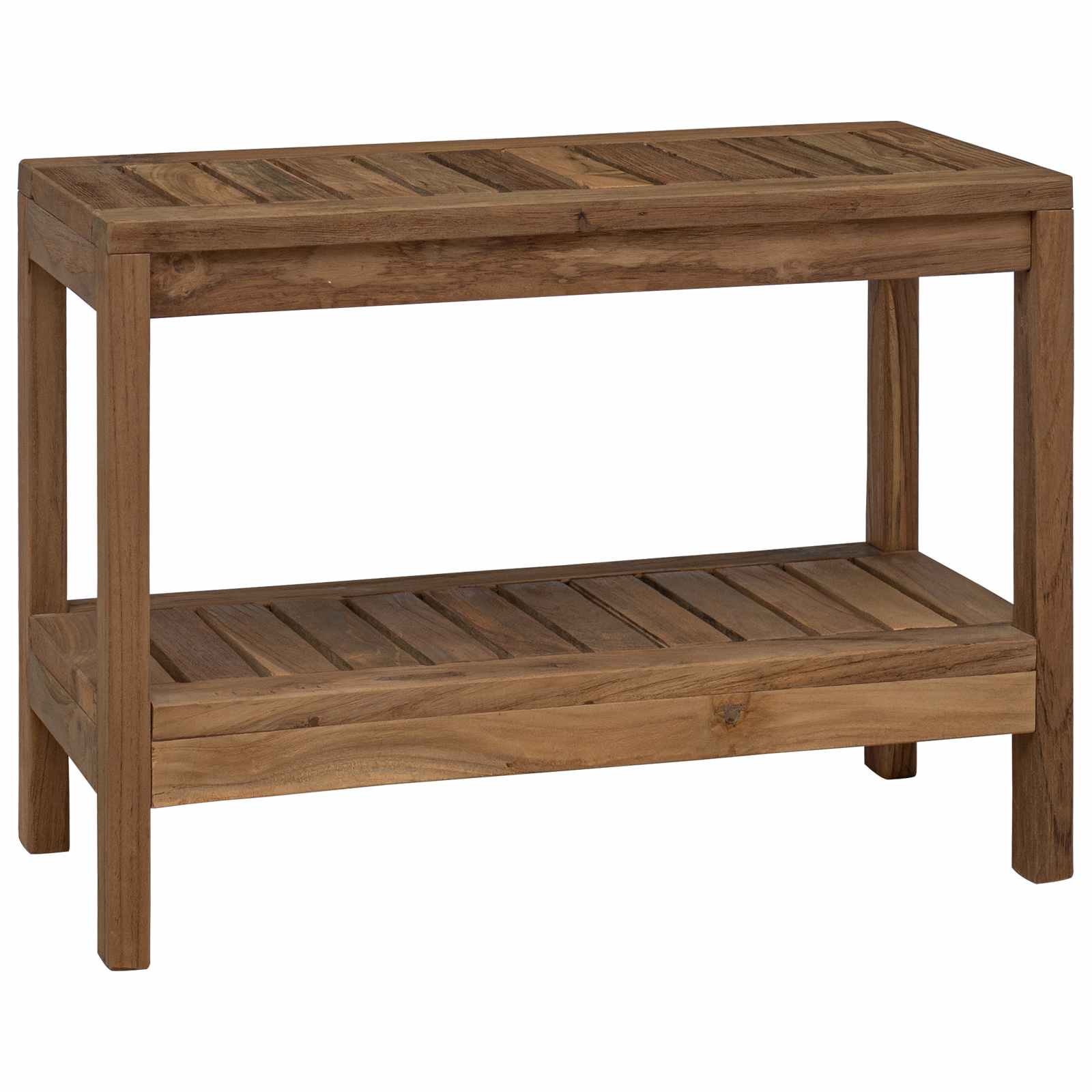 Koupelnová Boční Stolek S Úložištěm Přírodní 60 X 30 X 45 Cm