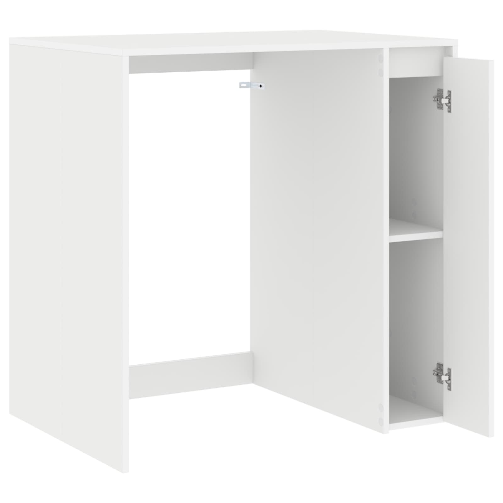 Skříň Na Pračku Se Dveřmi Bílá 87 X 60 X 89 Cm Kompozitní Dřevo