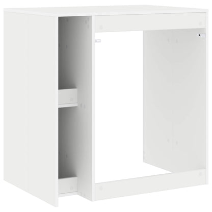 Skříň Na Pračku Se Dveřmi Bílá 87 X 60 X 89 Cm Kompozitní Dřevo