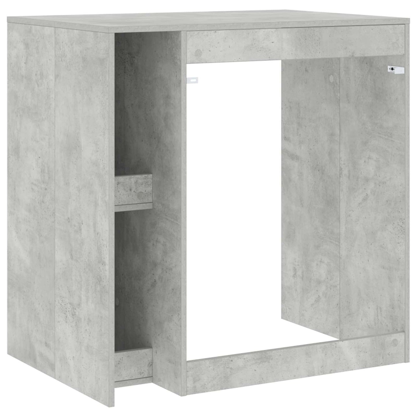 Skříň Na Pračku Betonová 87 X 60 X 89 Cm Kompozitní Dřevo