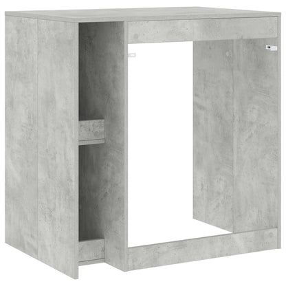 Skříň Na Pračku Betonová 87 X 60 X 89 Cm Kompozitní Dřevo