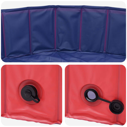 Bazén Pro Psy Červená Ø200 X 30 Cm Silný Pvc
