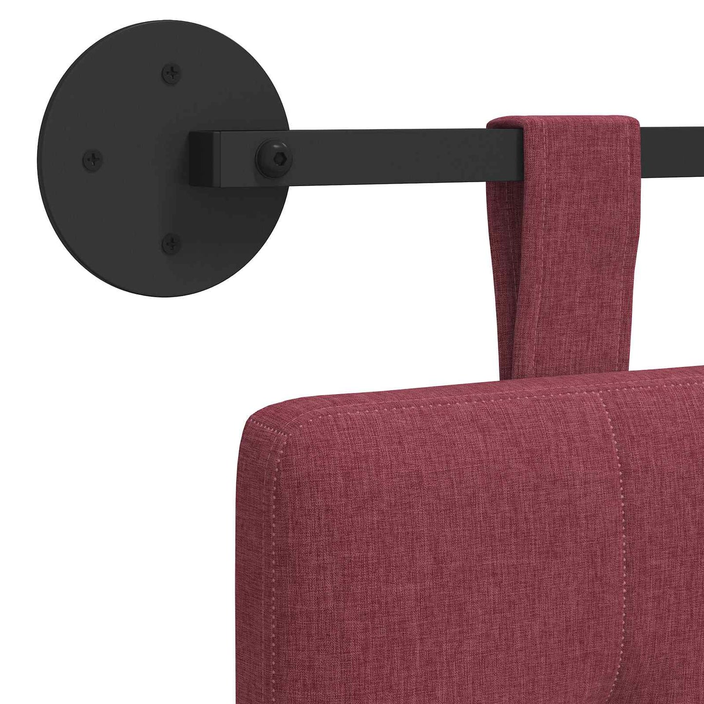 Závěsné Čelo Postele Víno Červené Textil