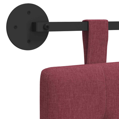 Závěsné Čelo Postele Víno Červené Textil