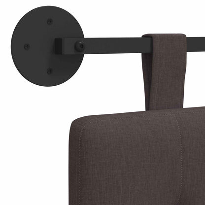 Závěsné Čelo Postele Tmavě Hnědá Textil