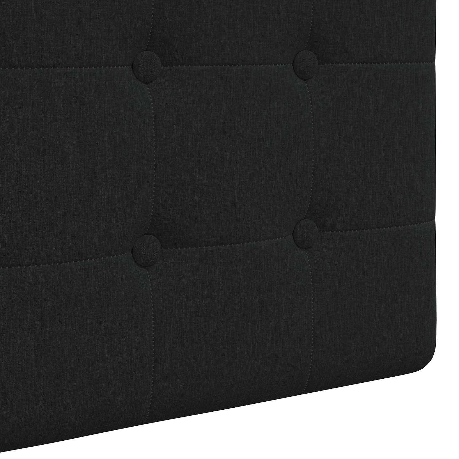 Závěsné Čelo Postele Černý Textil