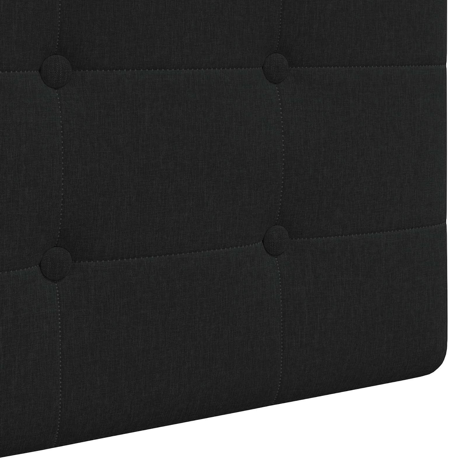 Závěsné Čelo Postele Černý Textil