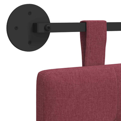 Závěsné Čelo Postele Víno Červené Textil