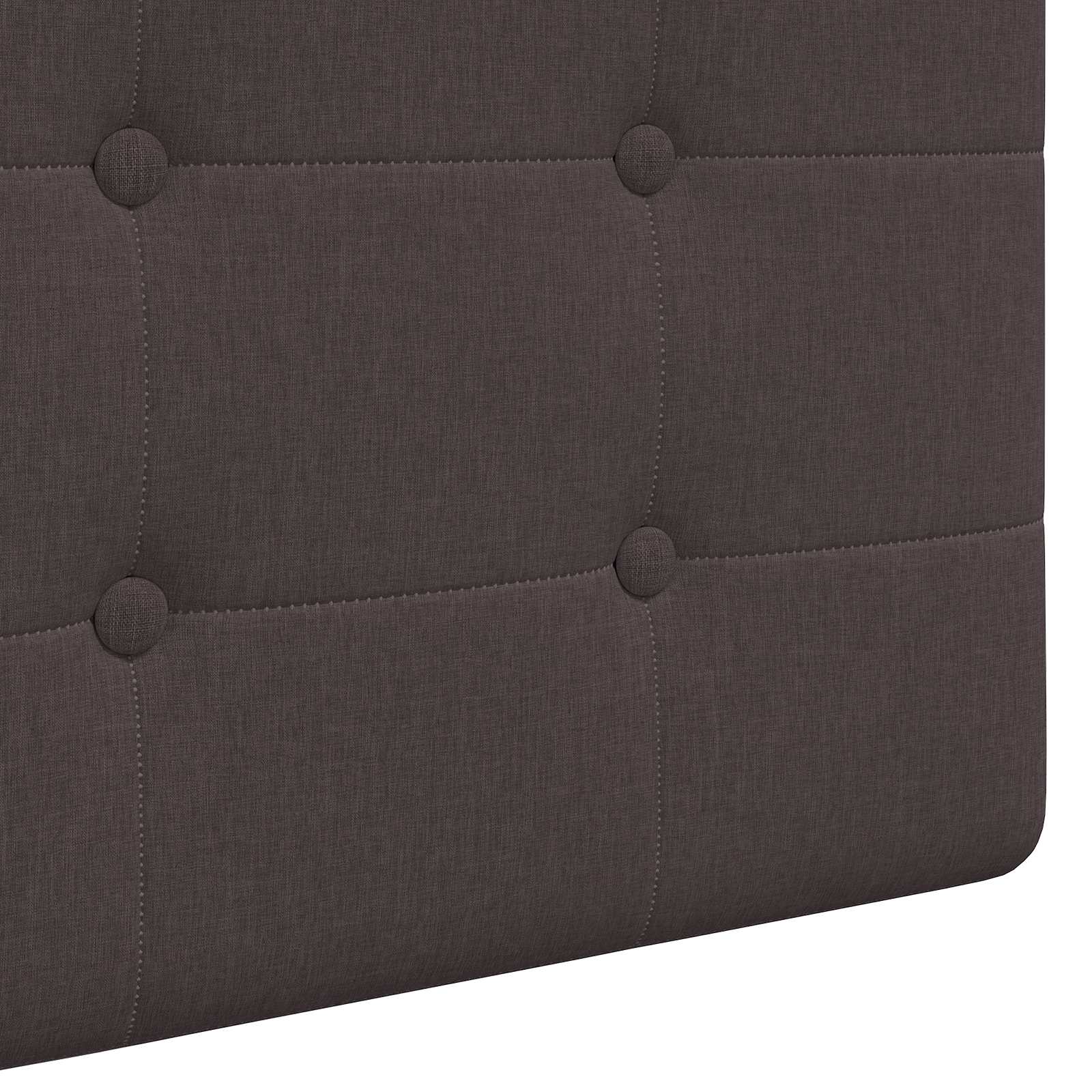 Závěsné Čelo Postele Tmavě Hnědá Textil