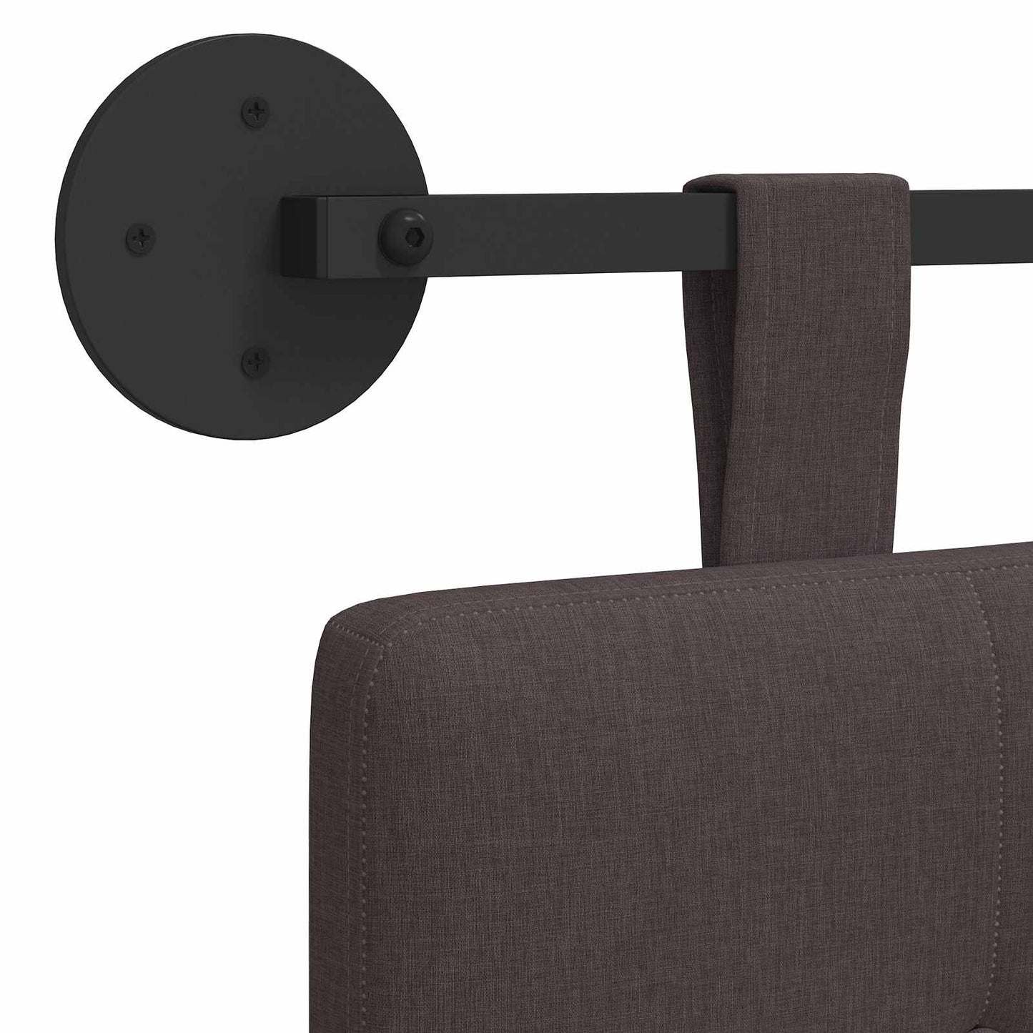 Závěsné Čelo Postele Tmavě Hnědá Textil