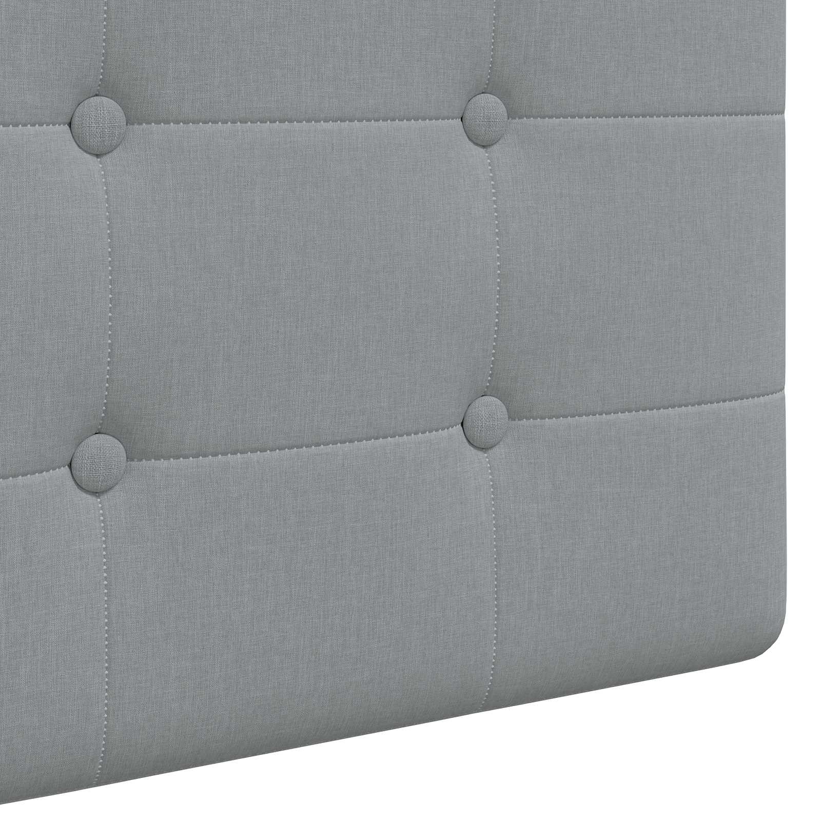 Závěsné Čelo Postele Světle Šedá Textil