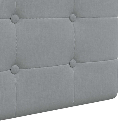 Závěsné Čelo Postele Světle Šedá Textil