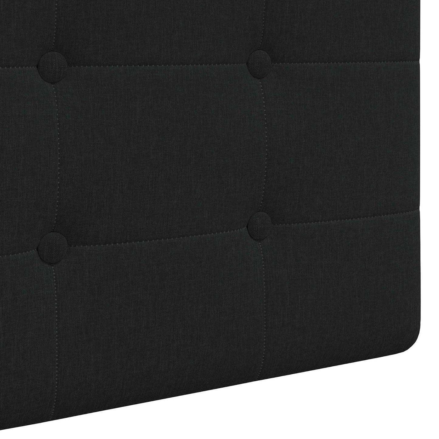 Závěsné Čelo Postele Černý Textil
