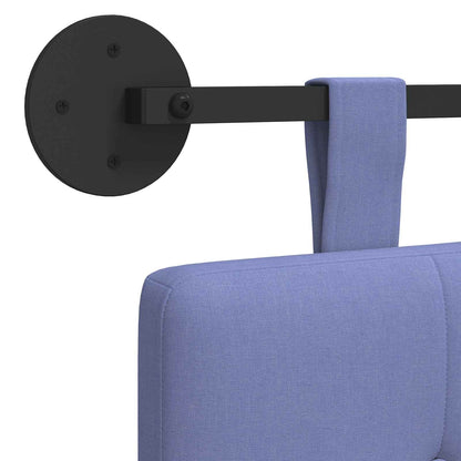 Závěsné Čelo Postele Modrá Džínovina Textil