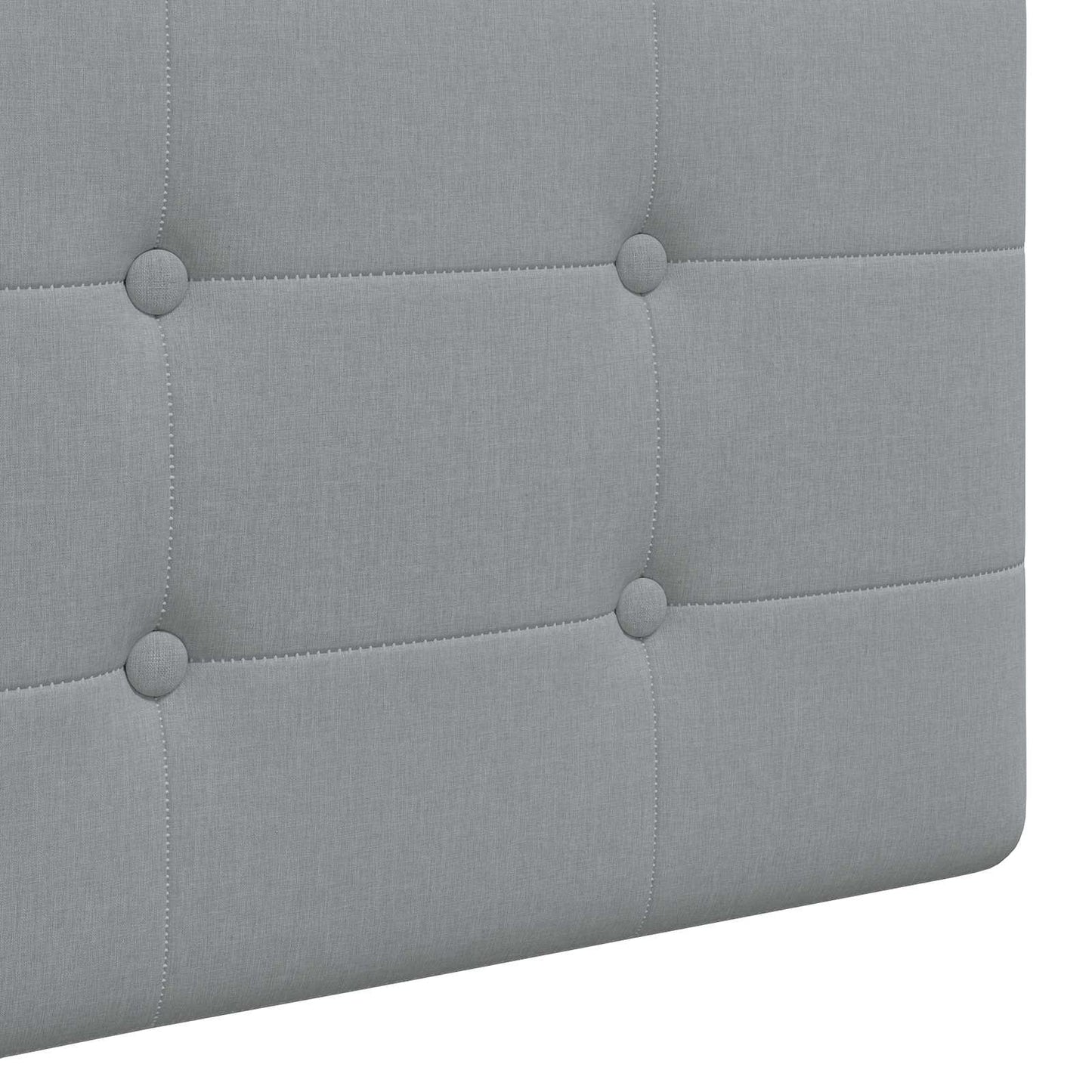 Závěsné Čelo Postele Světle Šedá Textil