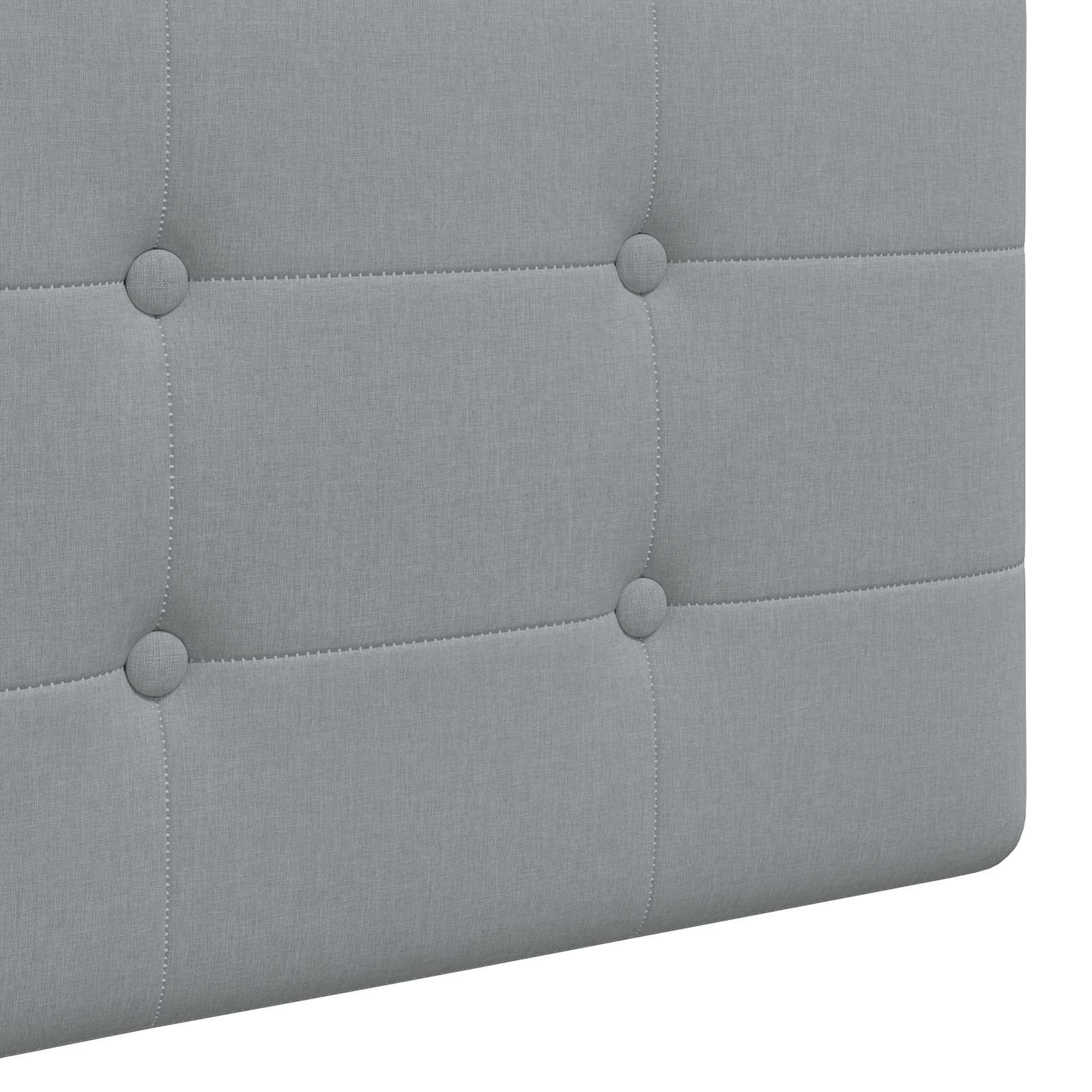 Závěsné Čelo Postele Světle Šedá Textil