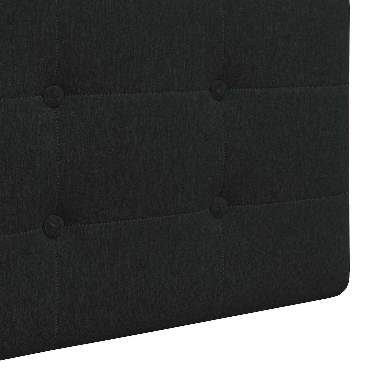 Závěsné Čelo Postele Černý Textil