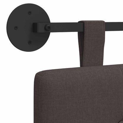 Závěsné Čelo Postele Tmavě Hnědá Textil