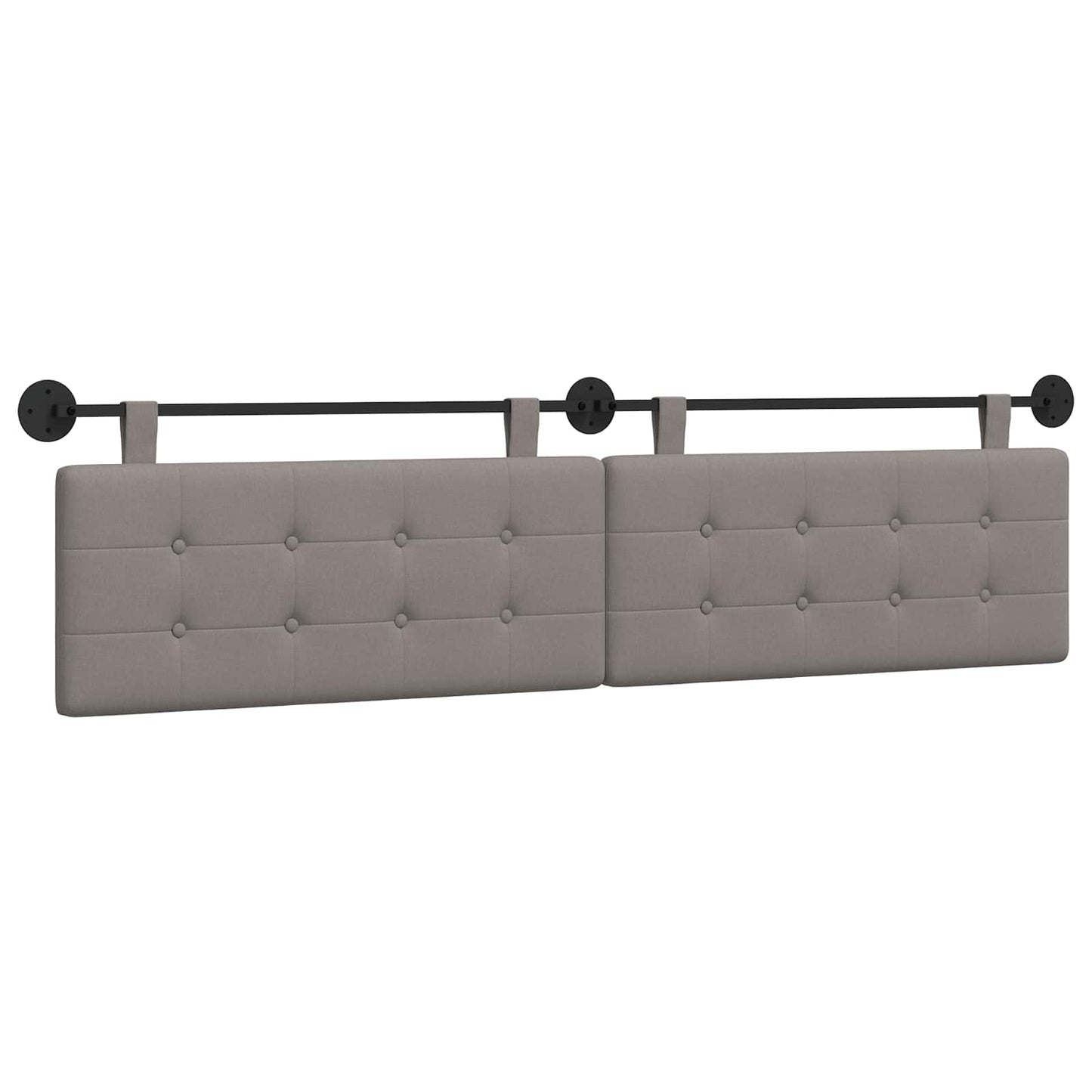 Závěsné Čelo Postele Taupe Textil