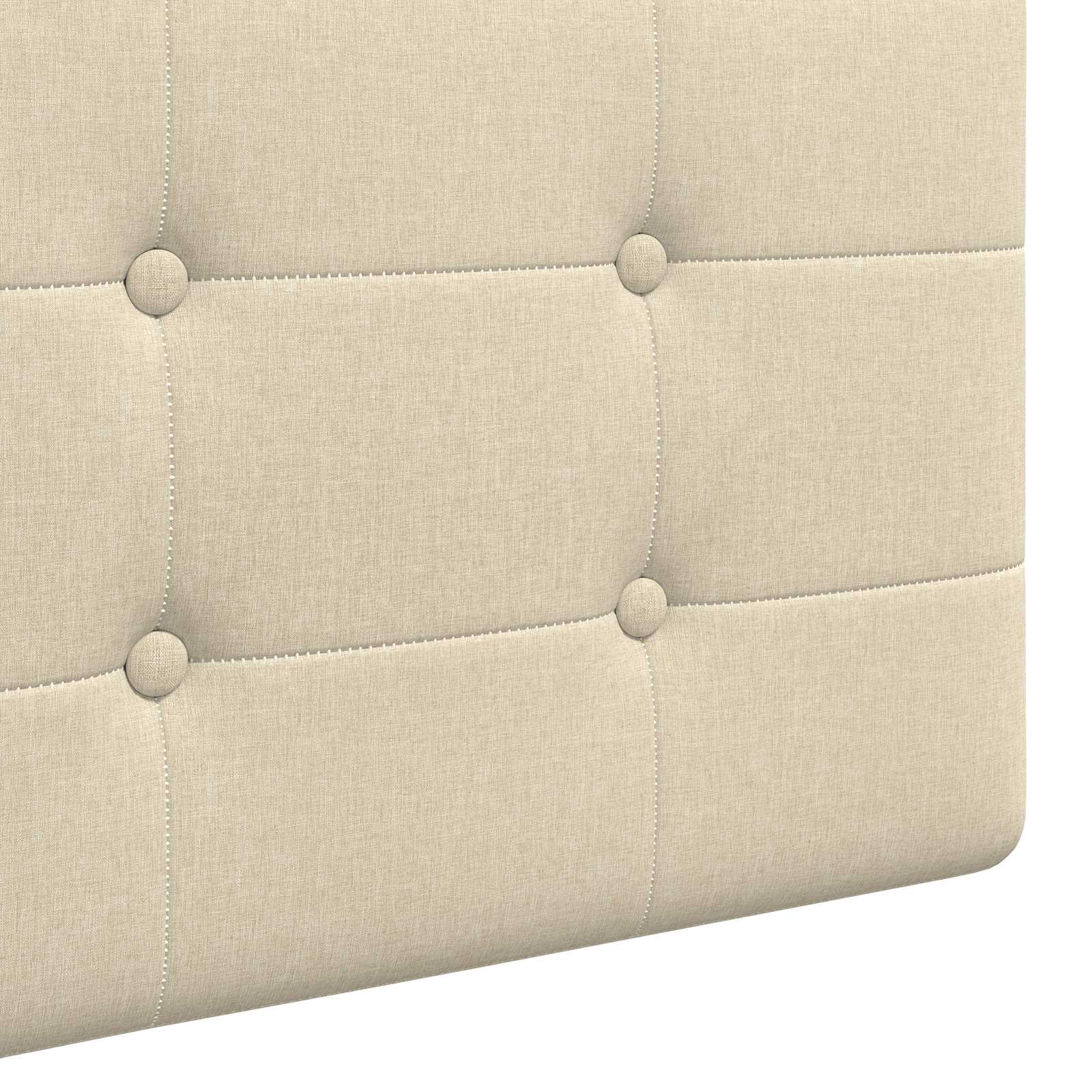 Závěsné Čelo Postele Krémová Textil