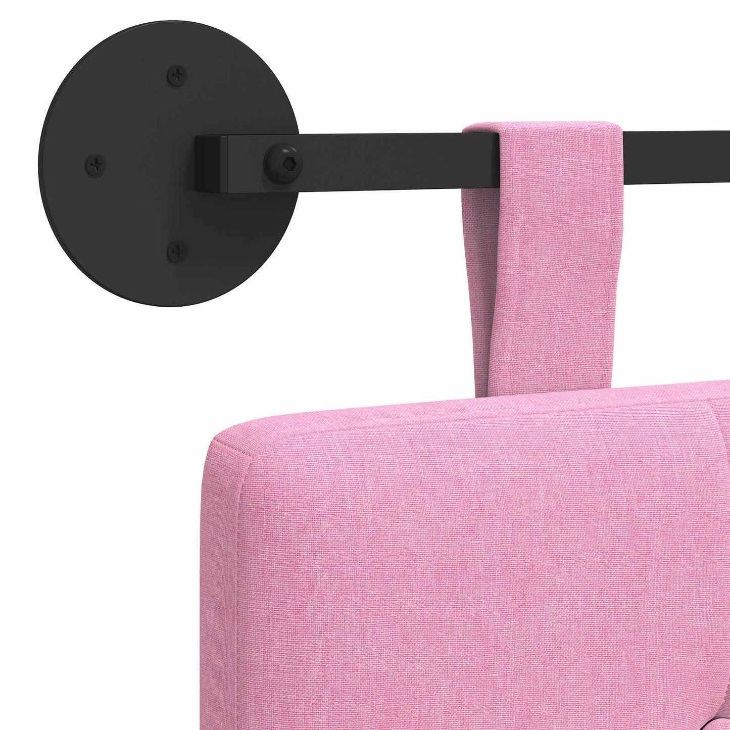 Závěsné Čelo Postele Růžová Textil