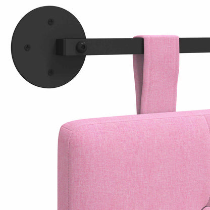 Závěsné Čelo Postele Růžová Textil