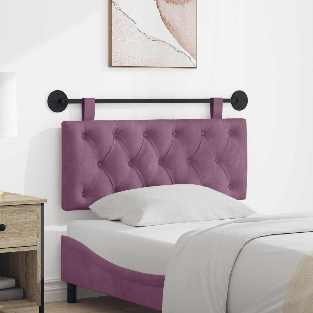 Závěsné Čelo Postele Samet