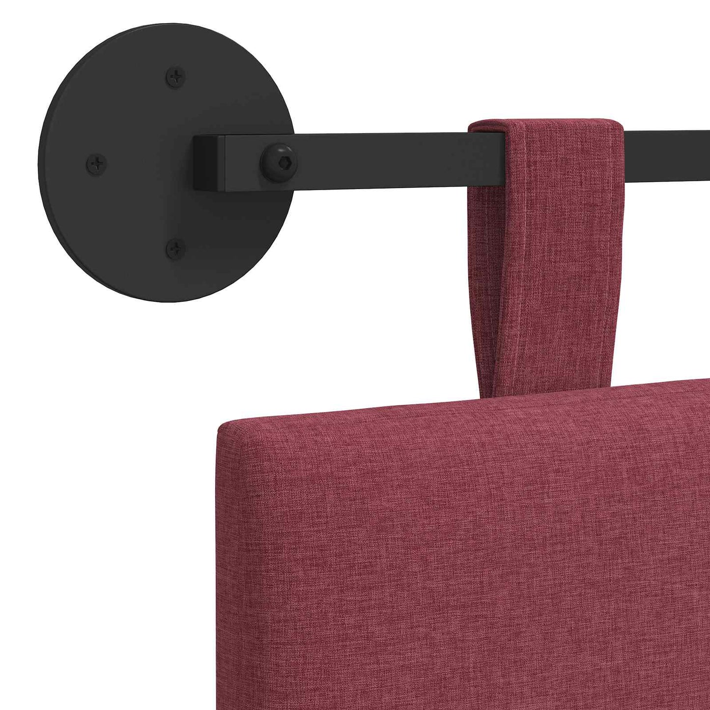 Závěsné Čelo Postele Víno Červené Textil