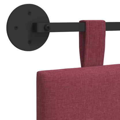 Závěsné Čelo Postele Víno Červené Textil