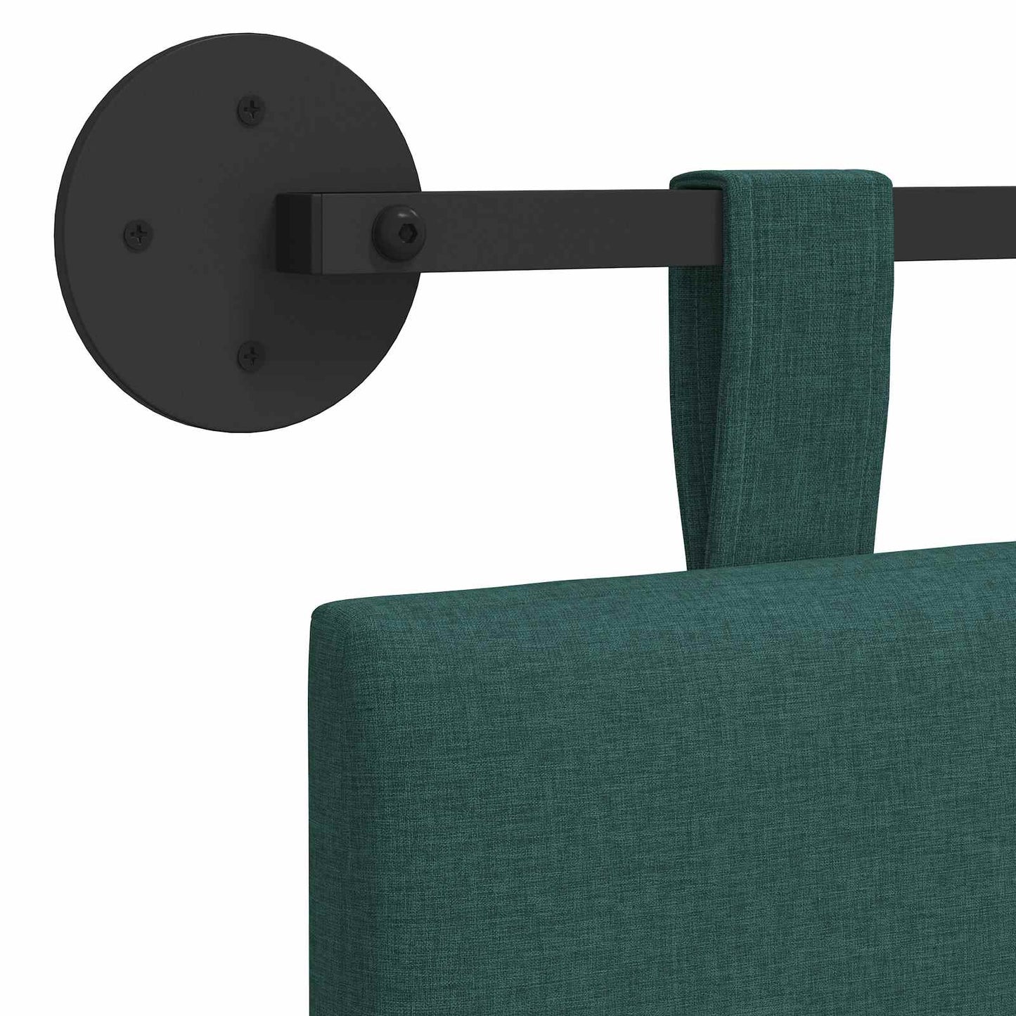 Závěsné Čelo Postele Tmavě Zelená Textil
