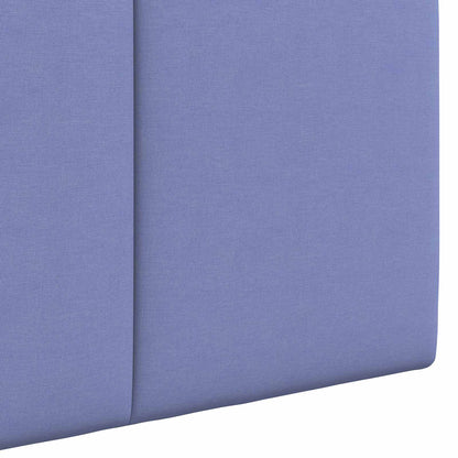 Závěsné Čelo Postele Modrá Džínovina Textil