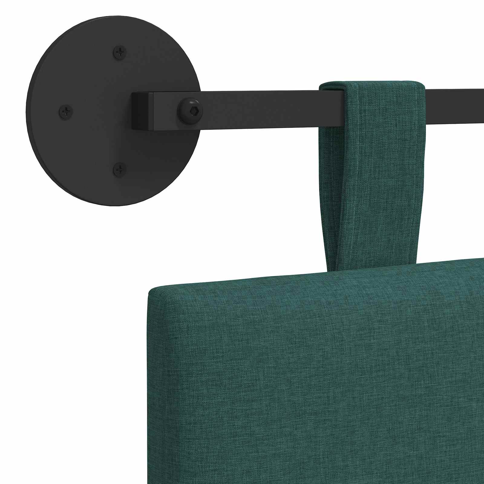 Závěsné Čelo Postele Tmavě Zelená Textil