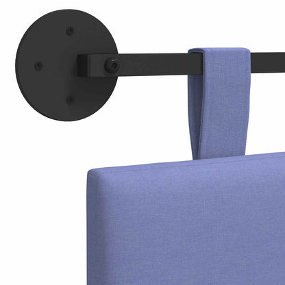 Závěsné Čelo Postele Modrá Džínovina Textil